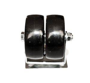 Rueda doble 50 mm placa negro Gevemac