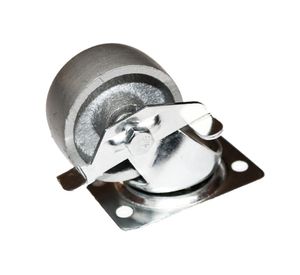 Rueda 50 mm placa con freno gris Gevemac