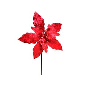 Flor navideña 25 cm Ponsettia rojo