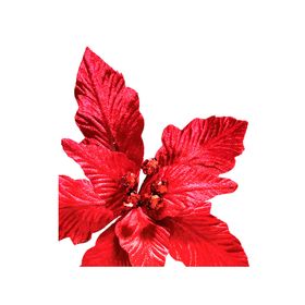 Flor navideña 25 cm Ponsettia rojo