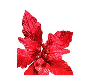Flor navideña 25 cm Ponsettia rojo