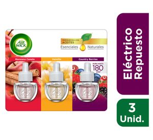 Repuesto aromatizador eléctrico surtido 3 un.