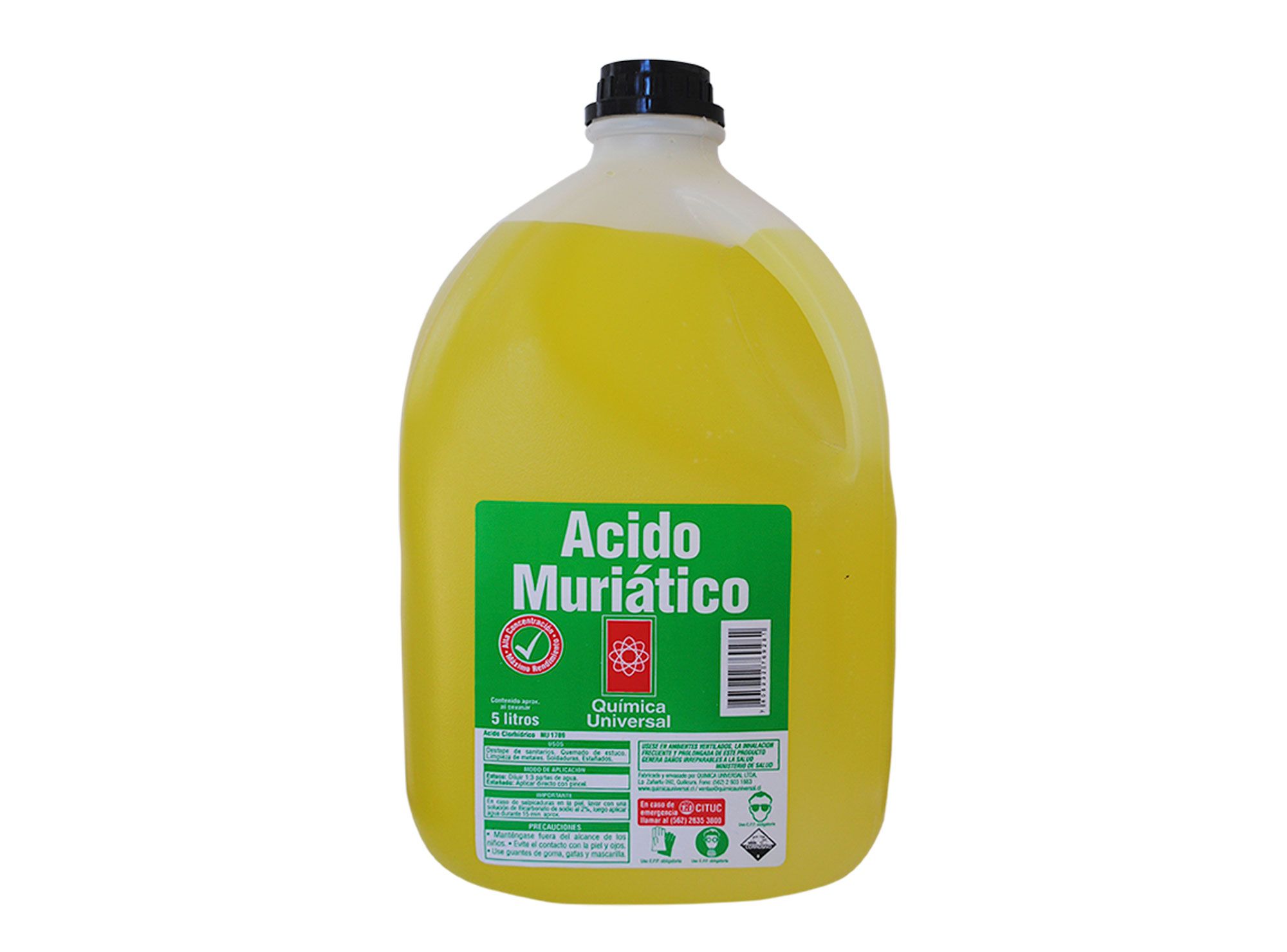 Ácido muriático 5 litros Química Universal