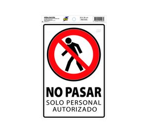 Señalética 30x20 cm Solo personal autorizado RFX