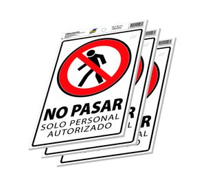 Señalética 30x20 cm Solo personal autorizado RFX