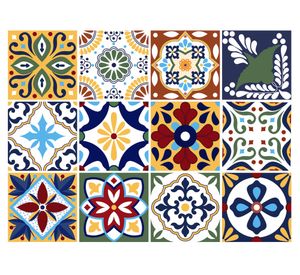 Vinilo adhesivo 15x15 cm Talavera 12 unidades