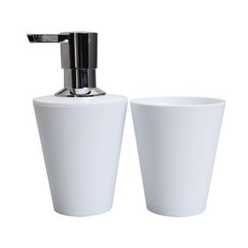 Set accesorios baño 2 piezas blanco Cotidiana