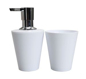 Set accesorios baño 2 piezas blanco Cotidiana