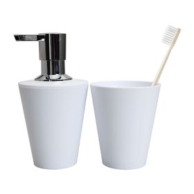Set accesorios baño 2 piezas blanco Cotidiana