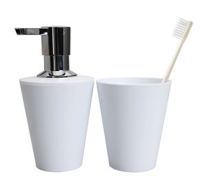 Set accesorios baño 2 piezas blanco Cotidiana