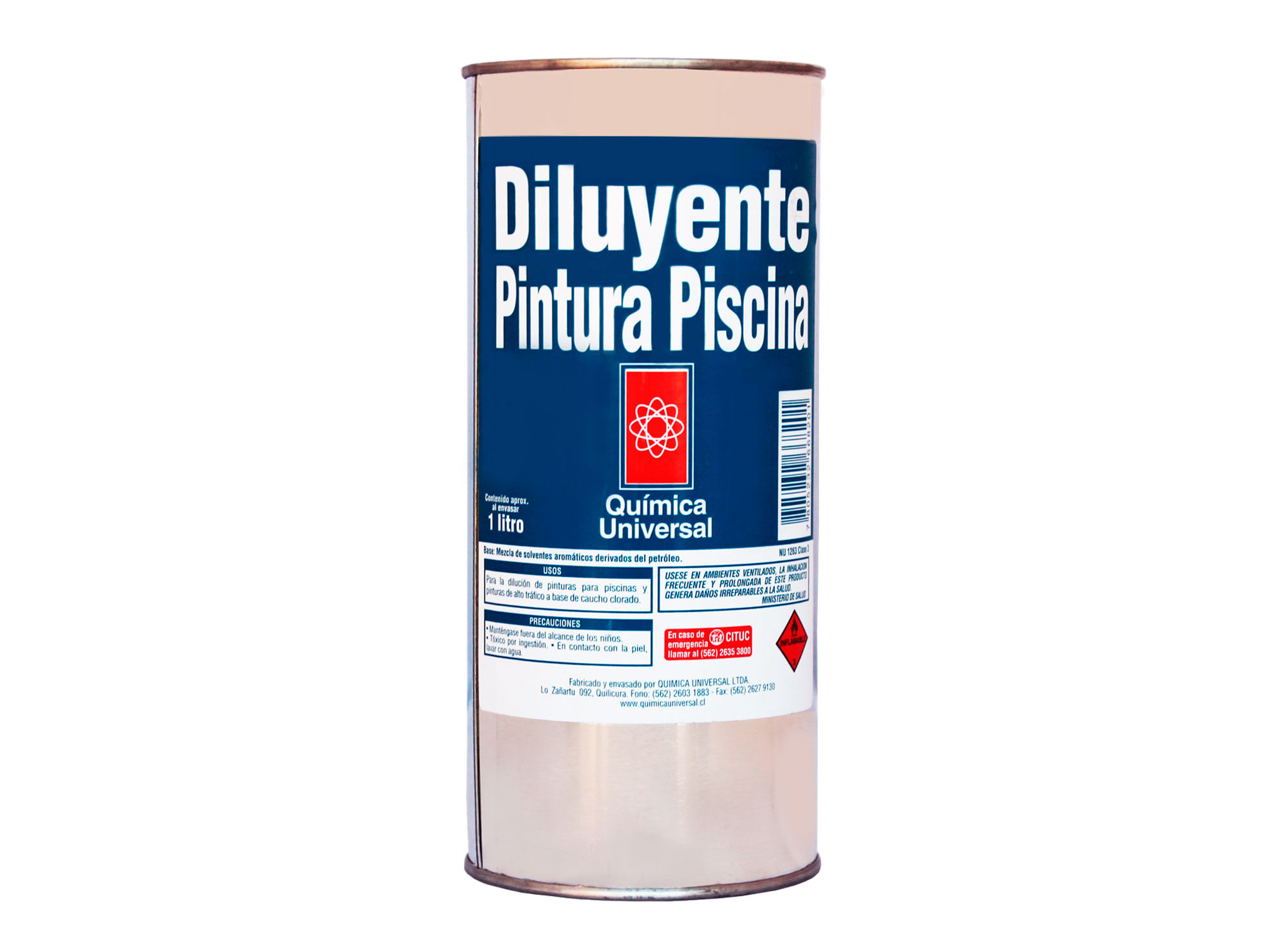 Diluyente Pintura Piscina 1/4 Galón Química Universal
