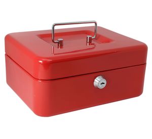 Cofre porta valores 9x20x16 cm mediano rojo Arnik