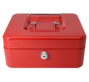Cofre porta valores 9x20x16 cm mediano rojo Arnik