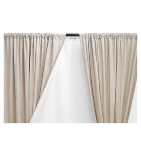 Set cortina blackout + abrazadera ecru Cotidiana