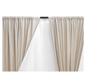 Set cortina blackout + abrazadera ecru Cotidiana