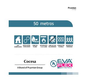 Cable evaflex 1,5 mm 50 m blanco Cocesa