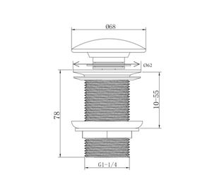Desagüe Pop Up sin ventana 1-1/4"