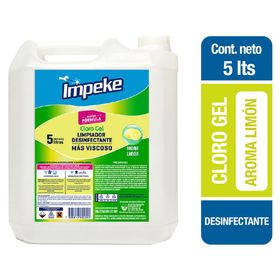 Limpiador desinfectante cloro gel 5 litros limón Impeke