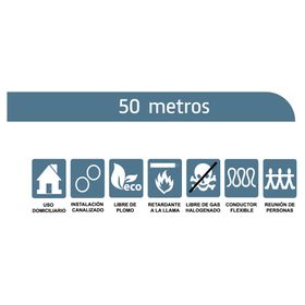 Cable evaflex 2,5 mm 50 m H07Z1-K blanco Cocesa.