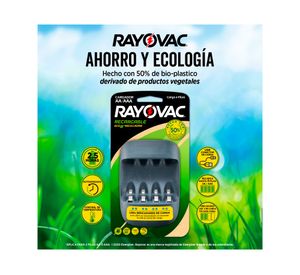 Cargador de pilas Ecológico Rayovac.