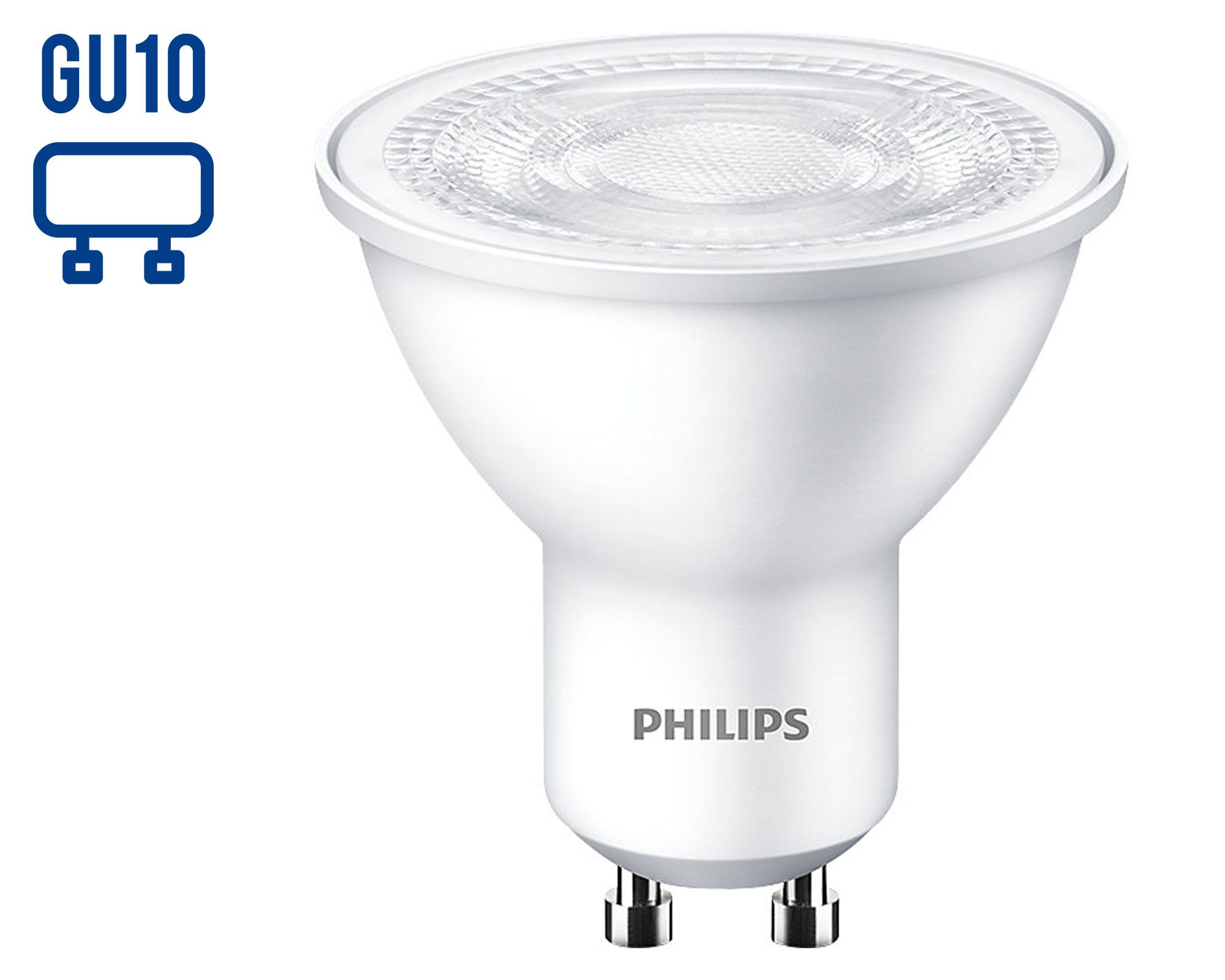 Ampolleta LED 3.8W GU10 luz fría Philips.