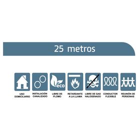 Cable evaflex 2,5 mm 25 m H07Z1-K blanco Cocesa.