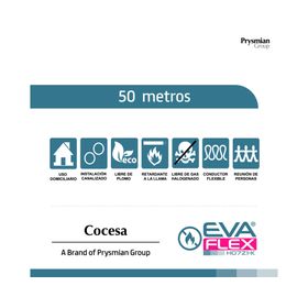 Cable evaflex 1,5 mm 50 m verde Cocesa