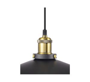 Lámpara colgar 1L E27 Karlovy negro Abitare