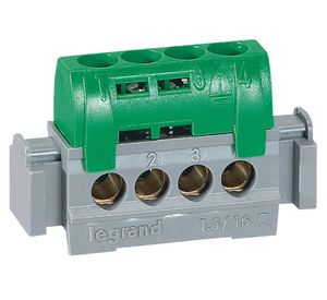 Regleta conexión 25 mm verde Legrand