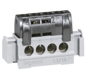 Regleta de conexión 25 mm negro Legrand