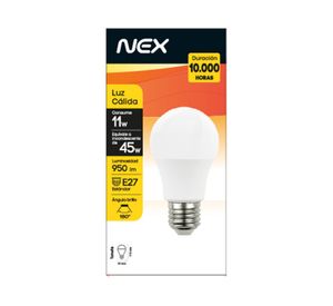 Ampolleta LED 11W E27 luz cálida Nex