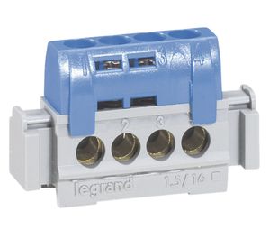 Regleta conexión 25 mm azul Legrand