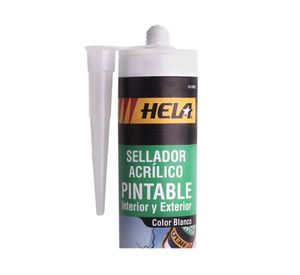 Sellador acrílico 280 ml pintable blanco Hela