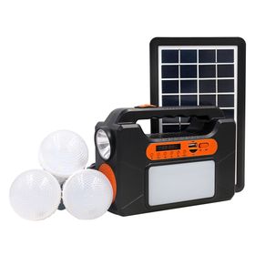 Kit de emergencia solar 3 ampolletas - linterna - foco lateral - radio - bluetooth Parksolar