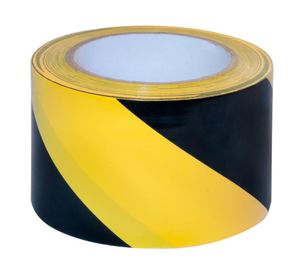 Cinta delimitadora de áreas 75 mm 33 m amarillo/negro Alte
