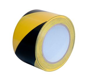 Cinta delimitadora de áreas 75 mm 33 m amarillo/negro Alte