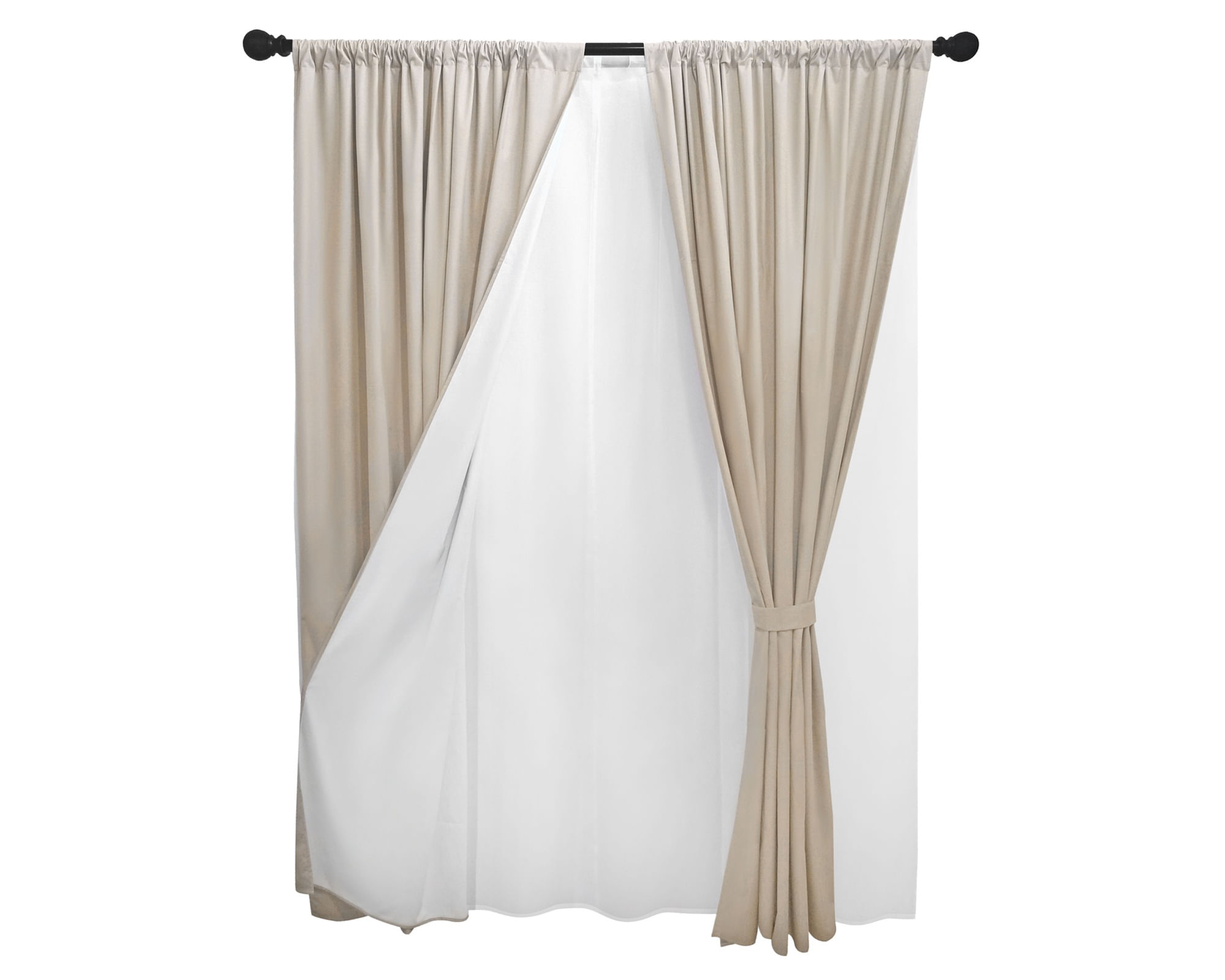 M+Design Cortina blackout 140x220 cm ecru