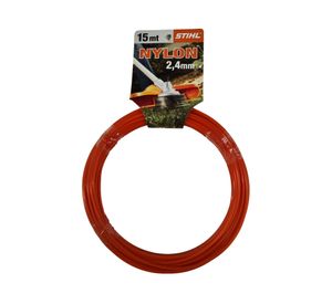 Nylon orilladora 15 m 2.4 mm naranjo