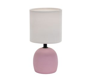 Lámpara sobremesa 1L E27 rosado Abitare