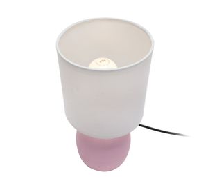 Lámpara sobremesa 1L E27 rosado Abitare