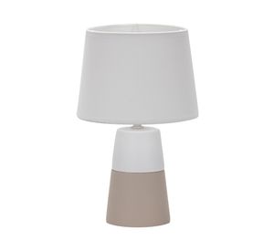 Lámpara sobremesa 1L E27 Block ecru/blanco Abitare