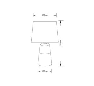Lámpara sobremesa 1L E27 Block ecru/blanco Abitare