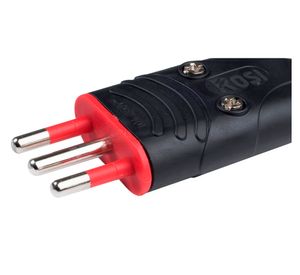 Enchufe macho volante 10A 2P+T RS78004 negro Rosi