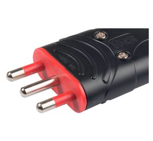 Enchufe macho volante 16A 2P+T RS78007 negro Rosi