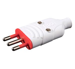 Enchufe macho volante 16A 2P+T RS78006 blanco Rosi