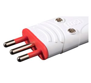 Enchufe macho volante 16A 2P+T RS78006 blanco Rosi