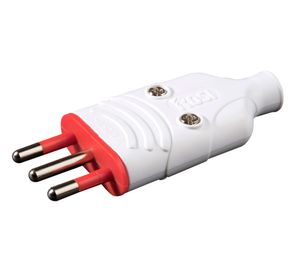 Enchufe macho volante 10A 2P+T RS78003 blanco Rosi