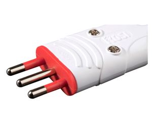 Enchufe macho volante 10A 2P+T RS78003 blanco Rosi
