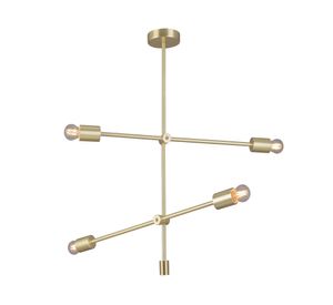 Lámpara colgar 4L E27 Asterisk gold bzlargo Abitare