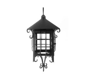 Farol 1L E27 Colonial con soporte negro mate Euro.
